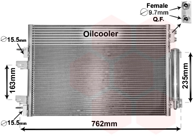 Condenseur, climatisation VAN WEZEL 21005060