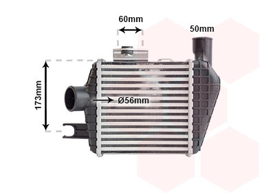 Van Wezel 82004226 — Інтеркулер Hyundai Tucson/Kia Sportage 05- (Van Wezel)