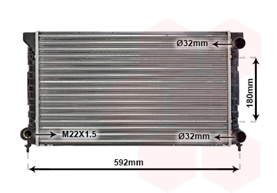 Van Wezel 58002071 — Радіатор охолодження VW PASSAT B3 (88-) 1.6/1.8 -AC (вир-во Van Wezel)