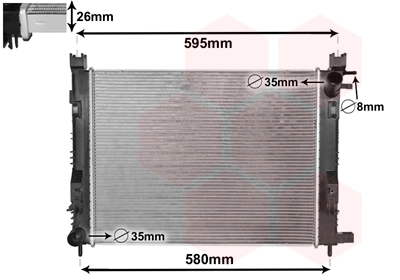 Van Wezel 15002008 — Радіатор охолодження DACIA LOGAN/RENAULT CLIO (вир-во Van Wezel)