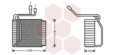 Évaporateur climatisation VAN WEZEL 1800V109