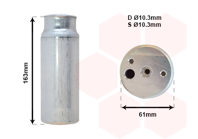 Filtre déshydratant, climatisation VAN WEZEL 3000D362
