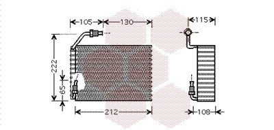 Évaporateur climatisation VAN WEZEL 4000V119