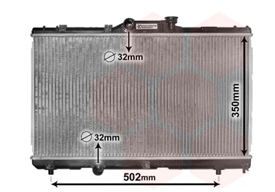 Van Wezel 53002147 — Радіатор охолодження двигуна COROLLA AE101 MT 92-99 (Van Wezel)