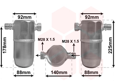 Filtre déshydratant, climatisation VAN WEZEL 0300D154