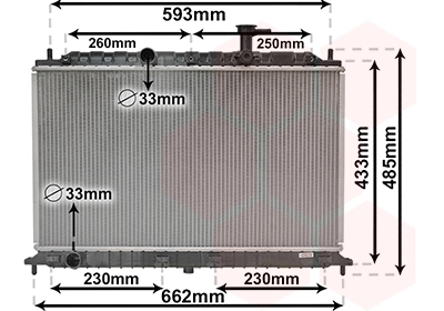 Van Wezel 83002077 — Радіатор охолодження KIA RIO II (JB) (05-) 1.4i / 1.6i механіка (вир-во Van Wezel)