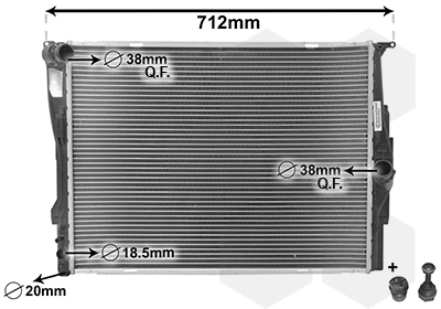 Van Wezel 06002291 — Радіатор охолодження BMW E87/E90/E91 16/20 MT 04- (Van Wezel)