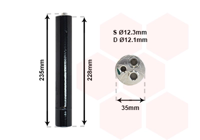 Filtre déshydratant, climatisation VAN WEZEL 5800D297