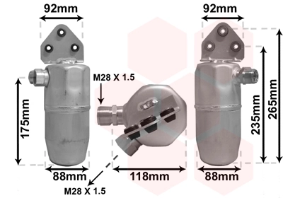 Filtre déshydratant, climatisation VAN WEZEL 0300D004