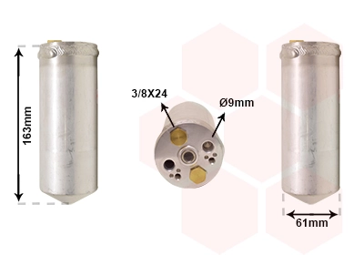 Filtre déshydratant, climatisation VAN WEZEL 1300D037