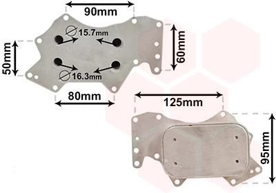 Van Wezel 03013711 — Радіатор масляний AUDI A4, A6; VW TOUAREG (вир-во Van Wezel)