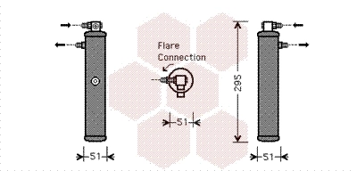 Filtre déshydratant, climatisation VAN WEZEL 7400D050