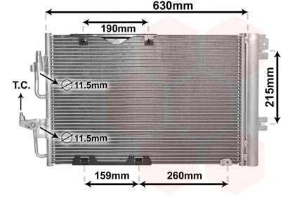 Condenseur, climatisation VAN WEZEL 37005367