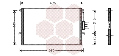 Condenseur, climatisation VAN WEZEL 21005018