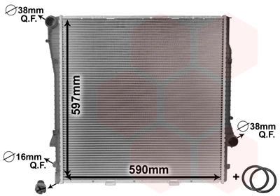 Van Wezel 06002275 — Радіатор охолодження двигуна BMW X5 30/44 30D AT (Van Wezel)
