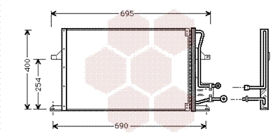 Condenseur, climatisation VAN WEZEL 18005227