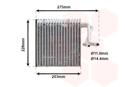 Évaporateur climatisation VAN WEZEL 4000V287
