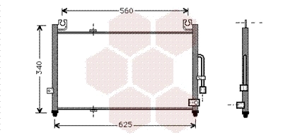 Condenseur, climatisation VAN WEZEL 27005104