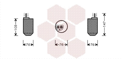 Filtre déshydratant, climatisation VAN WEZEL 7700D028