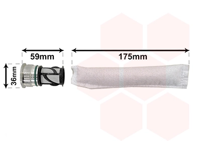 Filtre déshydratant, climatisation VAN WEZEL 1700D344