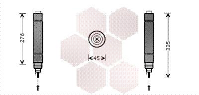 Filtre déshydratant, climatisation VAN WEZEL 0900D204