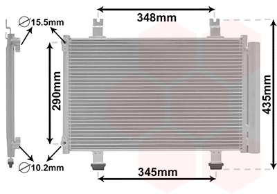 Condenseur, climatisation VAN WEZEL 52005087