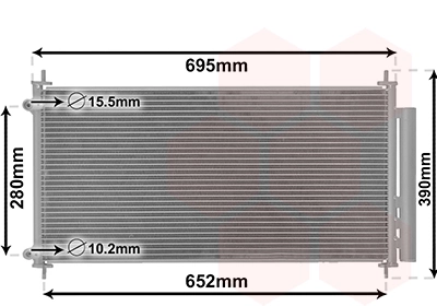 Condenseur, climatisation VAN WEZEL 53005406