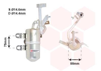 Filtre déshydratant, climatisation VAN WEZEL 5900D165