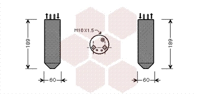 Filtre déshydratant, climatisation VAN WEZEL 8300D042