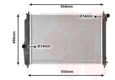 Van Wezel 81002067 — Радіатор охолодження CHEVROLET AVEO (T250, T255) (05-) 1.4 i 16V (вир-во Van Wezel)