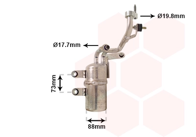Filtre déshydratant, climatisation VAN WEZEL 1800D466
