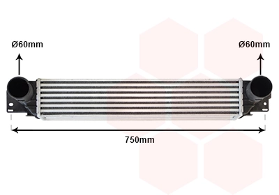 Van Wezel 37004442 — Інтеркулер CHEVROLET CAPTIVA (2007) 2.0 VCDI (вир-во Van Wezel)