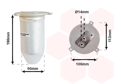 Filtre déshydratant, climatisation VAN WEZEL 0600D221