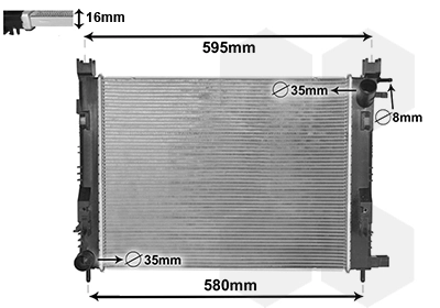 Van Wezel 15002007 — Радіатор охолодження RENAULT DOKKER (12-)/LODGY (вир-во Van Wezel)