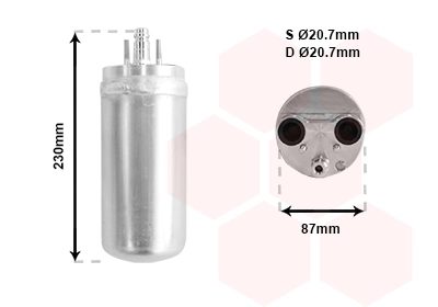 Filtre déshydratant, climatisation VAN WEZEL 4300D350