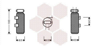 Filtre déshydratant, climatisation VAN WEZEL 4300D287