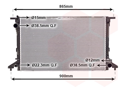 Van Wezel 03012722 — Радіатор охолодження AUDI A4,A5,A6,Q7 3.0TDi 15+ HD (вир-во Van Wezel)