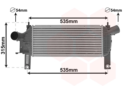 Van Wezel 13004339 — Інтеркулер NISSAN NAVARA (2005) 2.5 DCI (вир-во Van Wezel)
