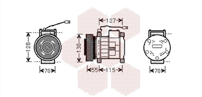Compresseur, climatisation VAN WEZEL 2100K032