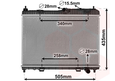 Van Wezel 18002605 — Радіатор охолодження Fiesta 1.6 Ti 13+ (вир-во Van Wezel)