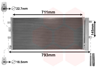 Condenseur, climatisation VAN WEZEL 18015701