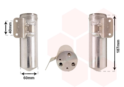 Filtre déshydratant, climatisation VAN WEZEL 1700D075