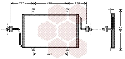 Condenseur, climatisation VAN WEZEL 43005279