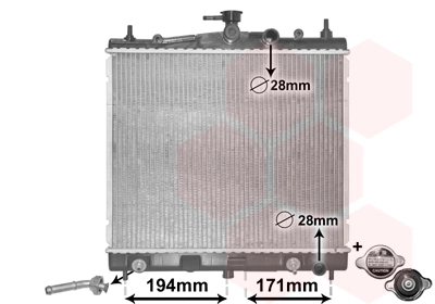 Van Wezel 13002248 — Радіатор MICRA3/NOTE 12/4/6 AT 03- (Van Wezel)