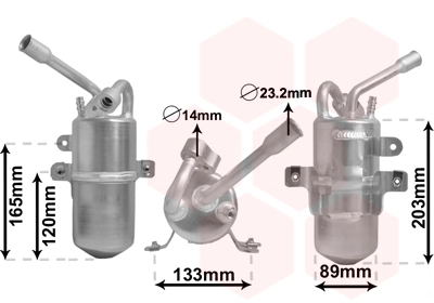 Filtre déshydratant, climatisation VAN WEZEL 1800D311