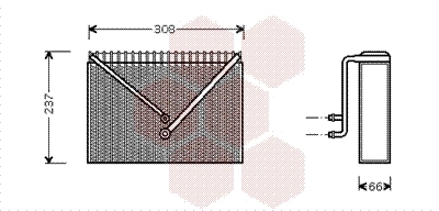 Évaporateur climatisation VAN WEZEL 5900V106
