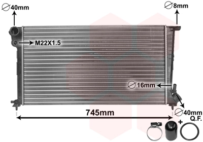 Van Wezel 09002153 — Радіатор охолодження CT BERL/XSARA D MT CLIPS (Van Wezel)