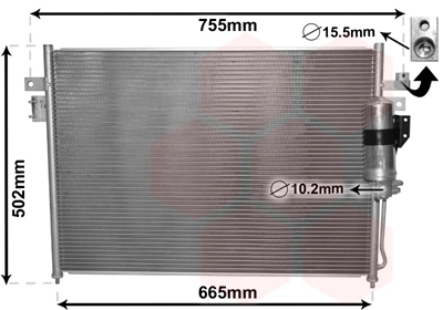 Condenseur, climatisation VAN WEZEL 33005404
