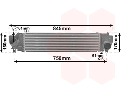 Van Wezel 06014702 — Інтеркулер BMW X1 F48 09/15 > 22 (вир-во Van Wezel)