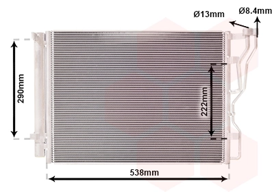 Condenseur, climatisation VAN WEZEL 82005299